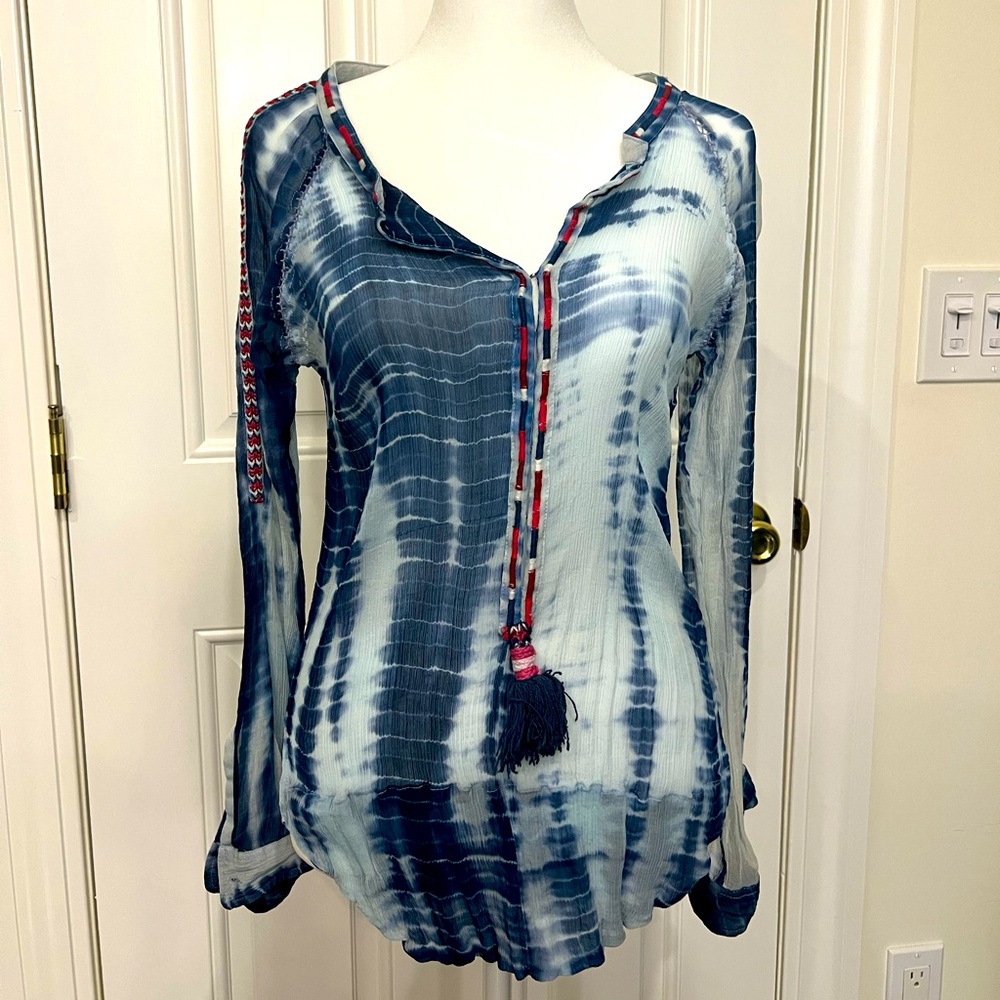 European chiffon tie dye shirt